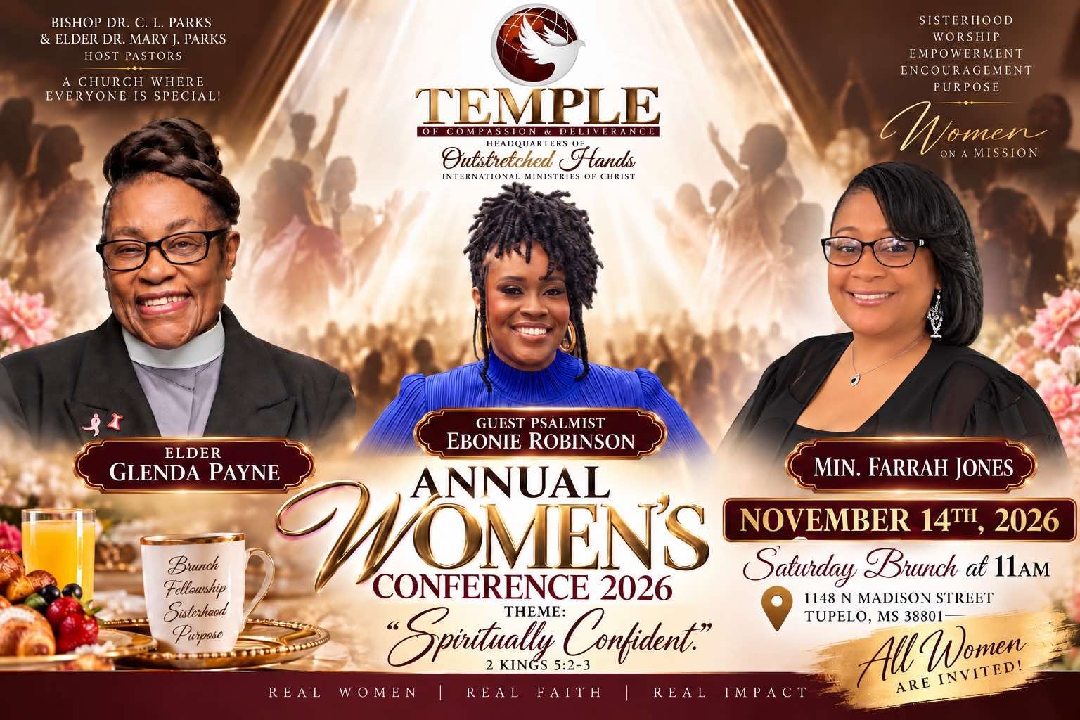 Annual Women’s Conference 2026 Saturday Brunch flyer, November 14 at 11 AM